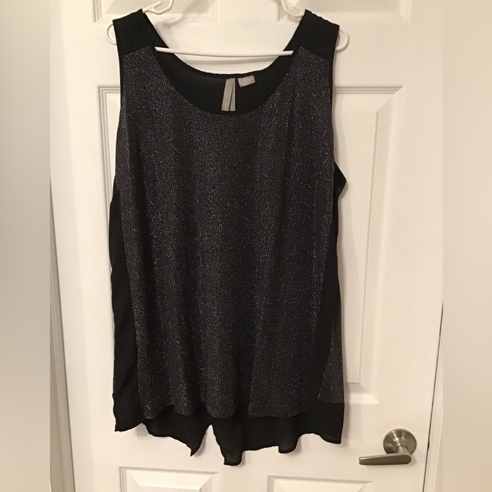 Pennington’s Sparkly Dressy Sleeveless Top 2X